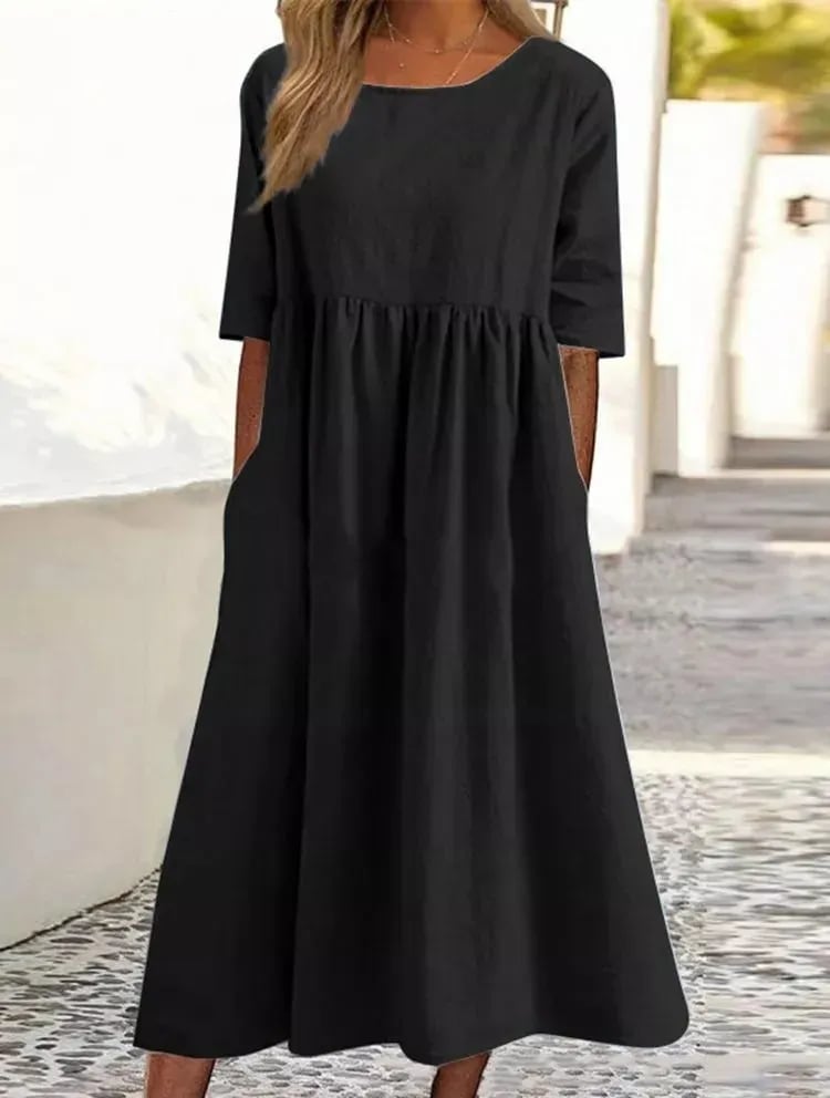 Women Breathable Summer Dress | Caitlin Black