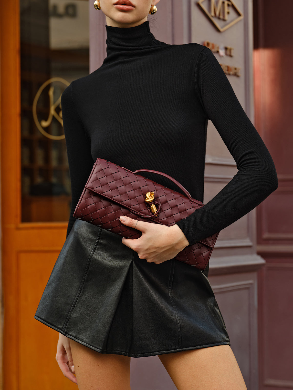 Woven Flap Clutch Handbag for Women | Zynara