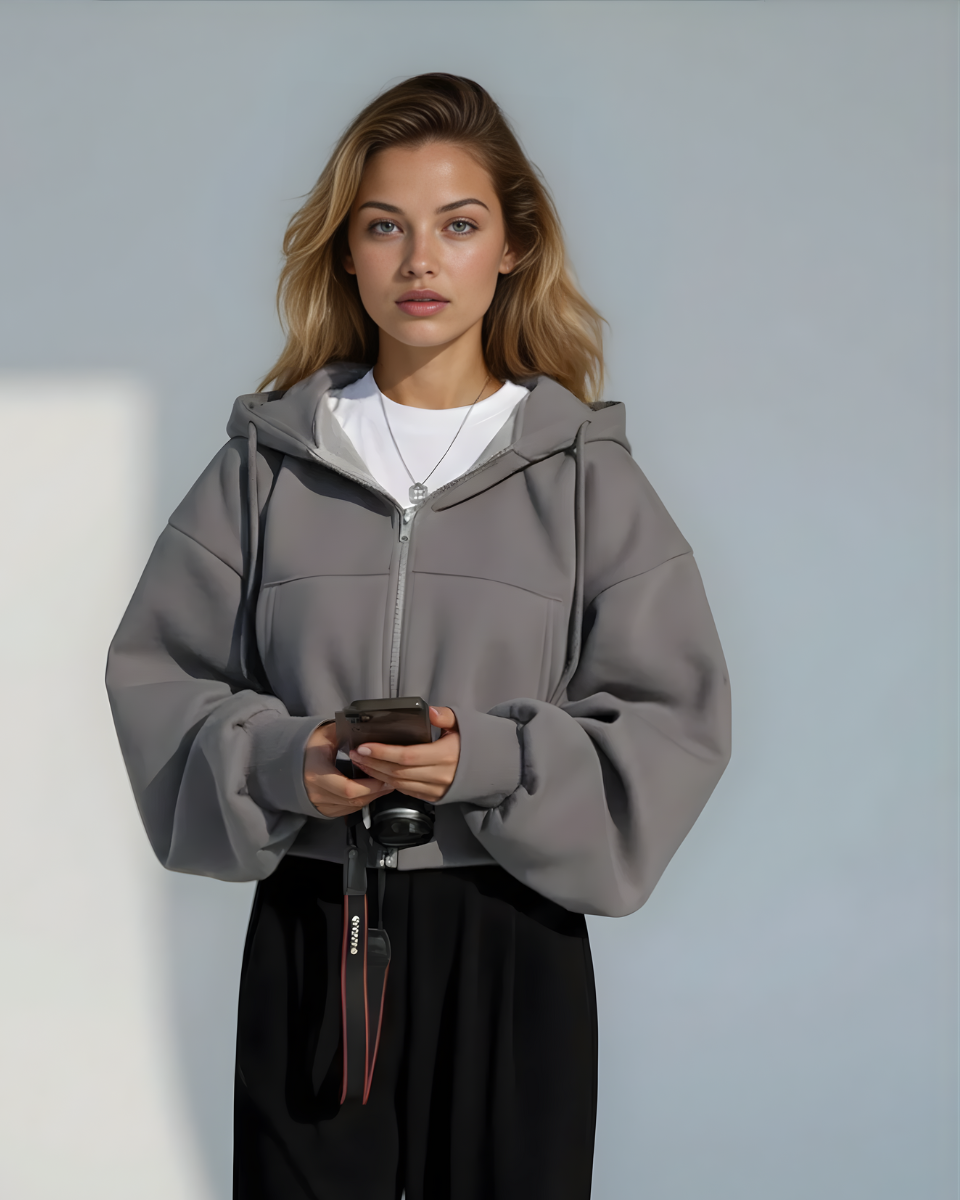 Zana | Cropped Zip Hoodie