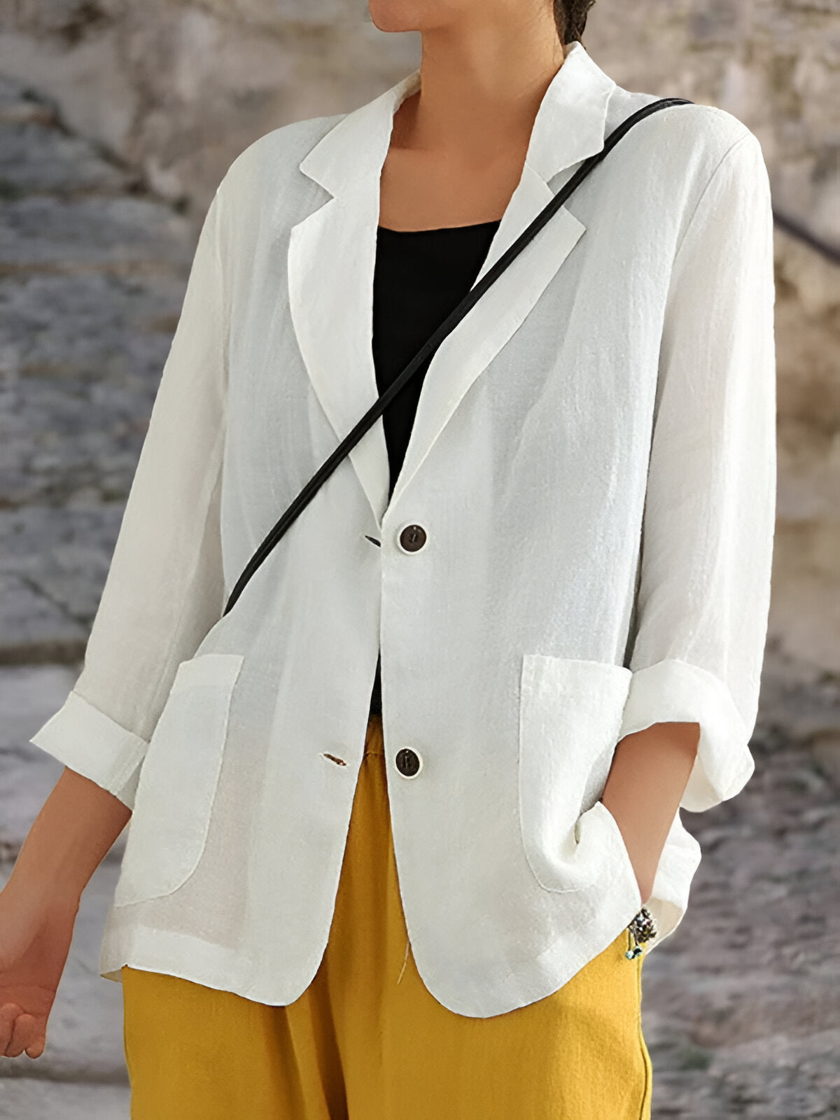 Zylen – Casual Linen Blazer White