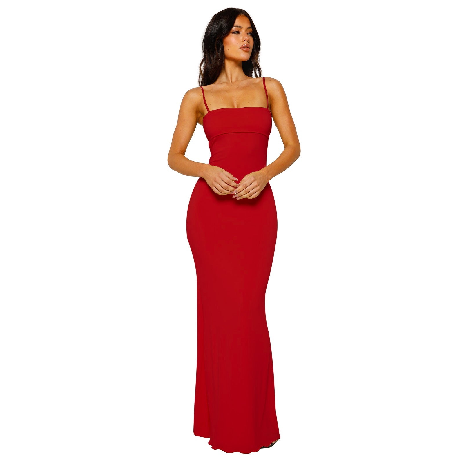 Zylia – Bodycon Maxi Dress Red