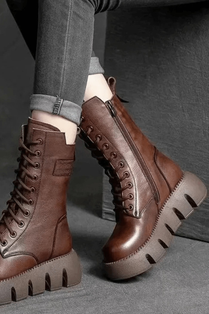 Arch Support Boots Mid-Calf Stylish Design for Women | Marisse Brown