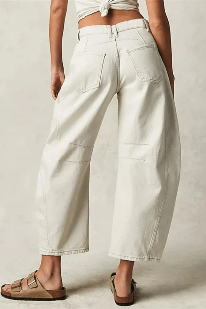 Barrel Jeans Mid Rise Wide Leg for Women | Zadie