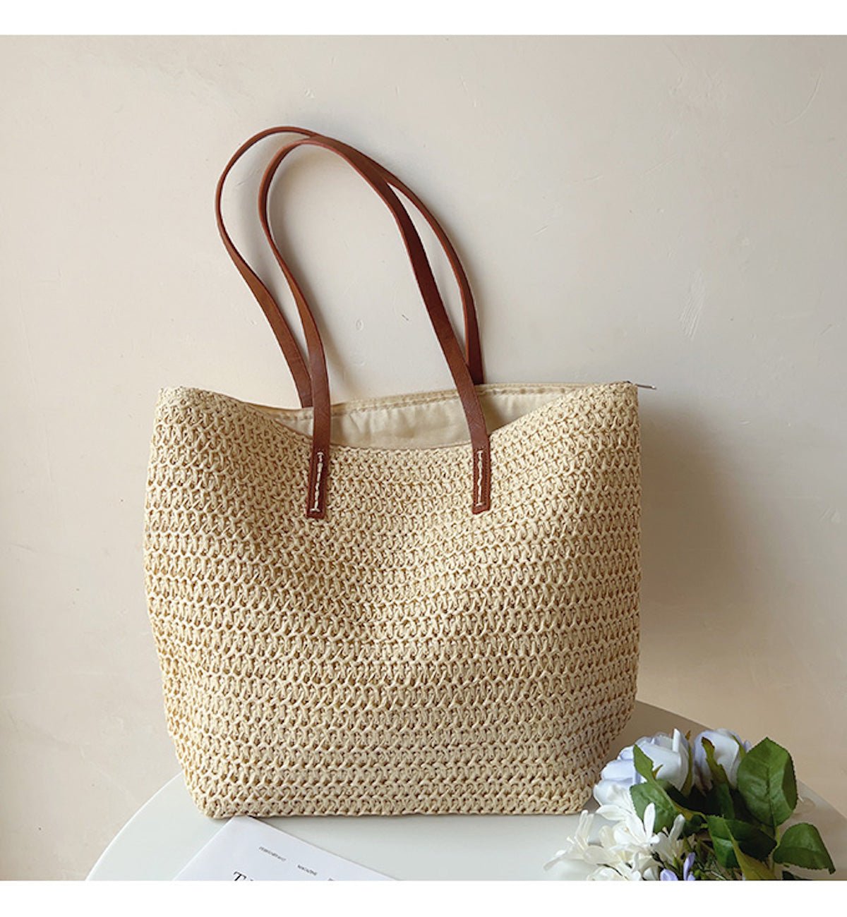 Braided Handbag for Women | Summer White One-size