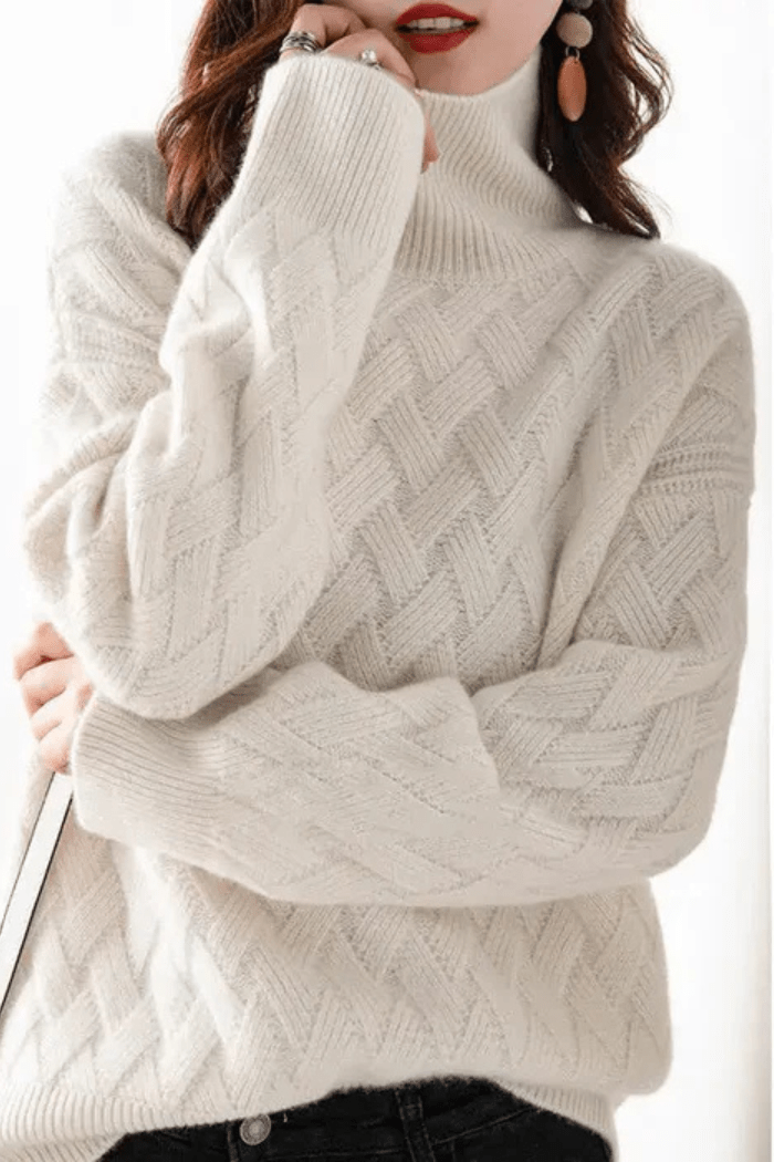 Knit Sweater Oversized Fit for Women | Marisse Beige
