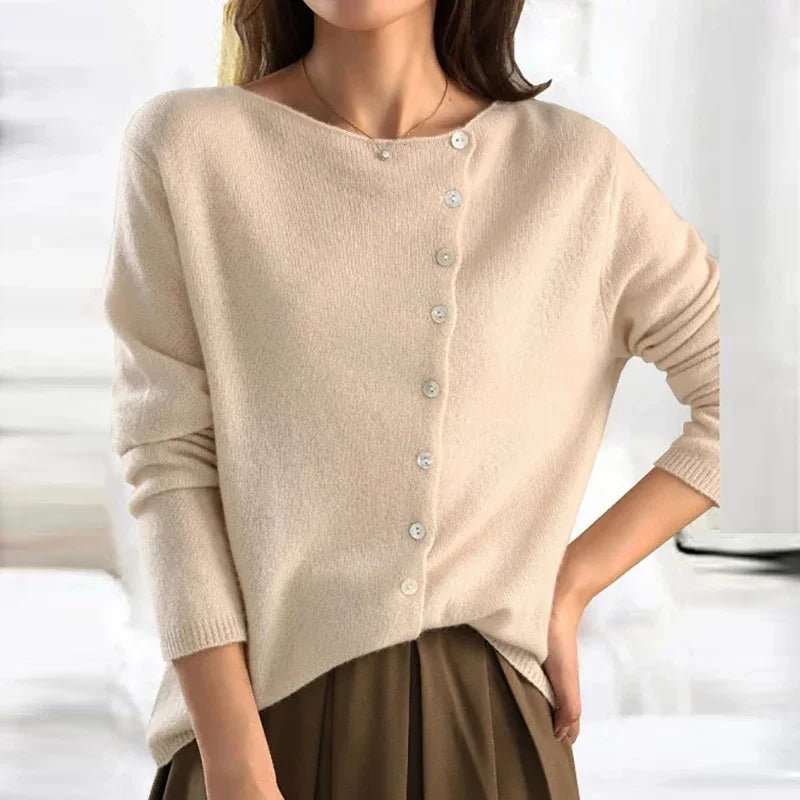 Cashmere Sweater Elegant Design for Women | Lunelle Cream