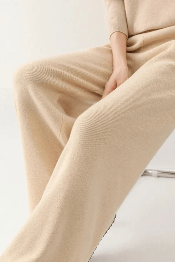 Cashmere Wide-Leg Pants High Waisted for Women | Elira