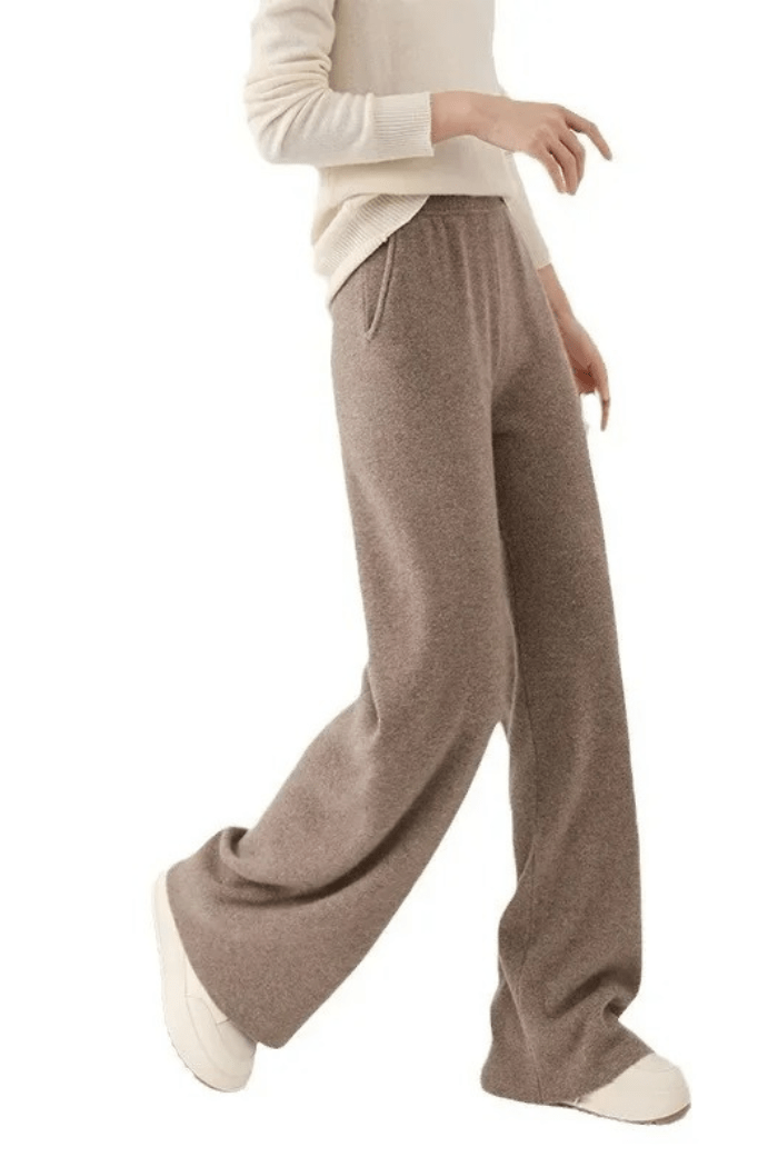 Cashmere Wide-Leg Pants High Waisted for Women | Elira