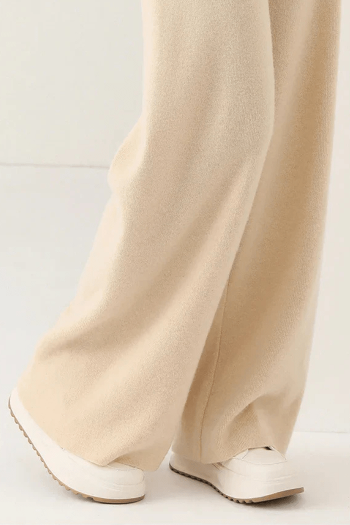 Cashmere Wide-Leg Pants High Waisted for Women | Elira