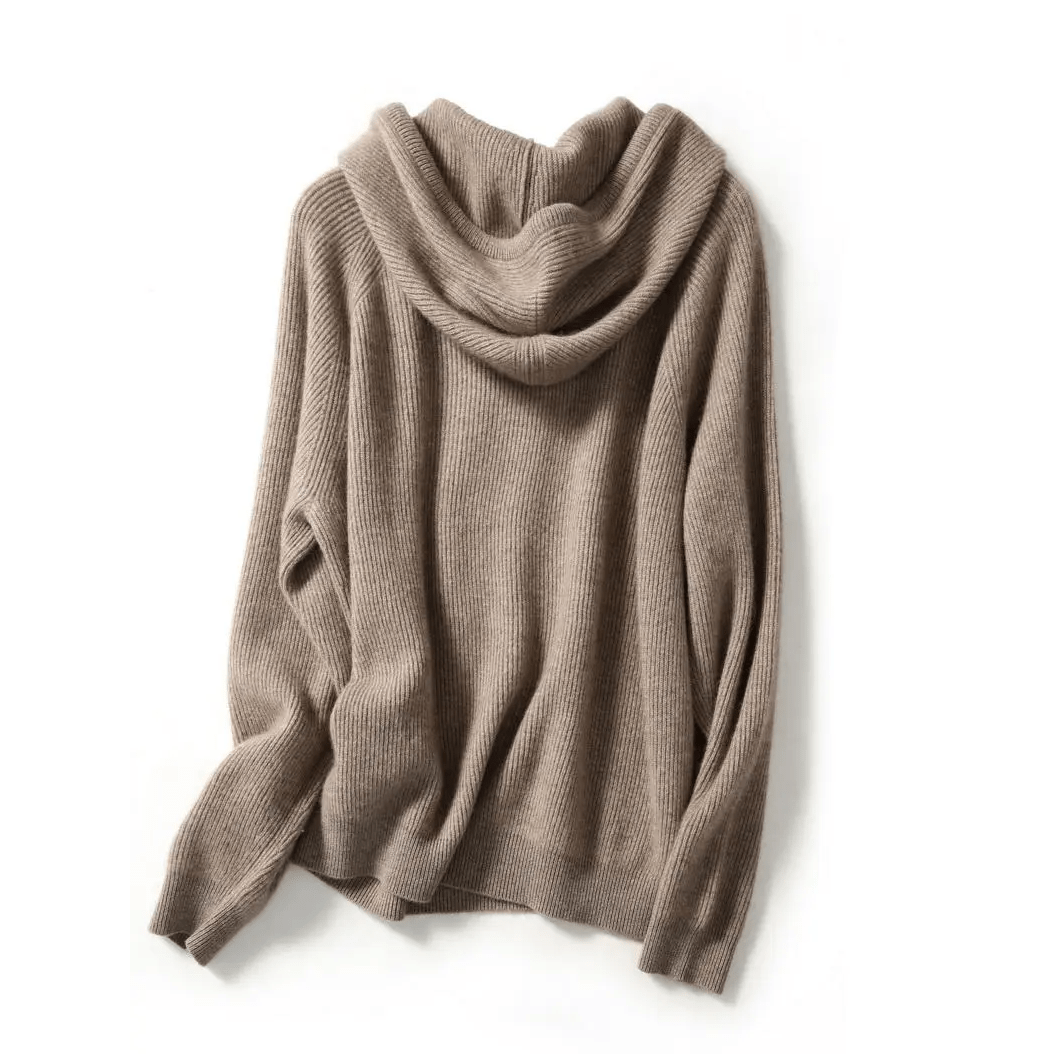 Cashmere Zip Up Hoodie Relaxed Fit for Women | Virell