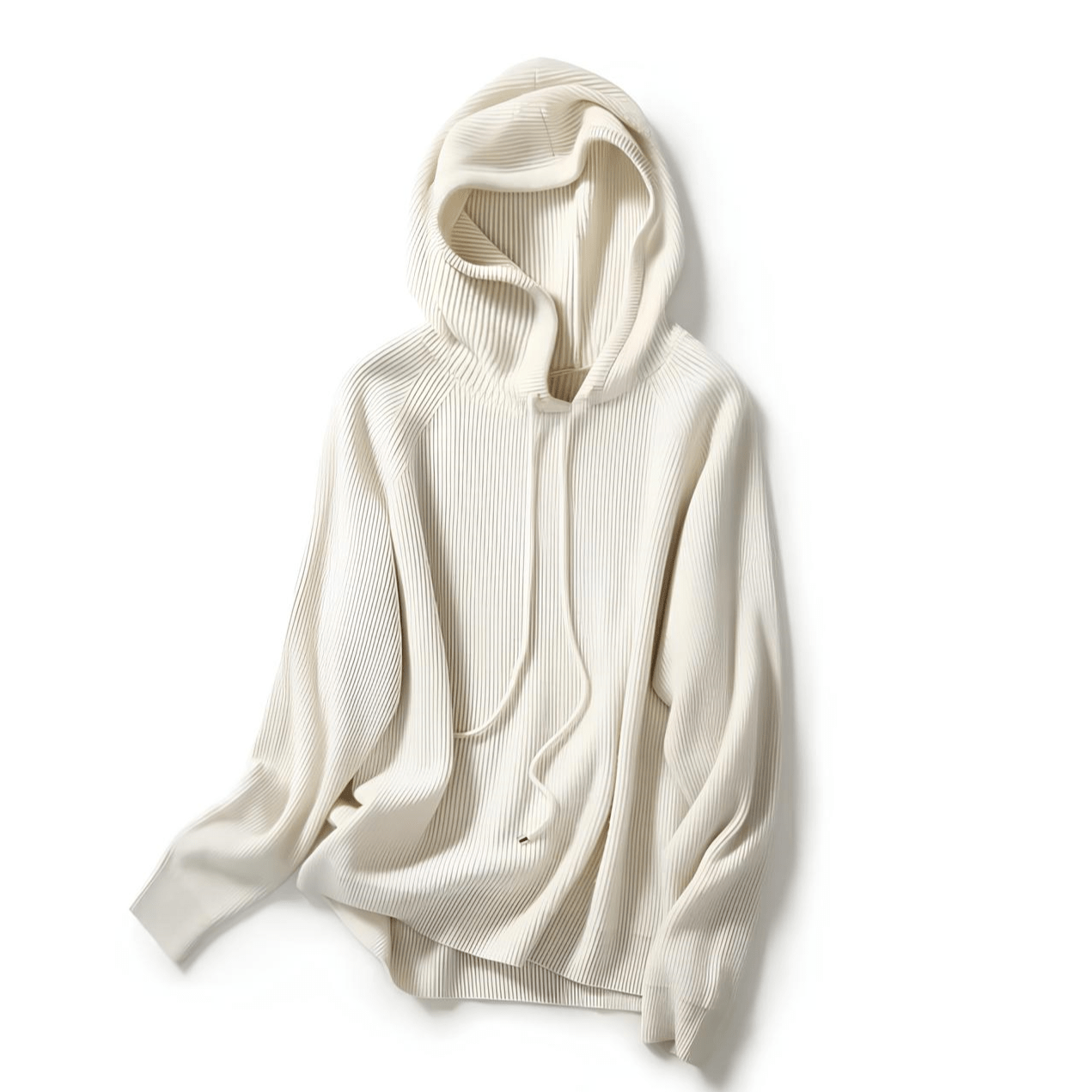 Cashmere Zip Up Hoodie Relaxed Fit for Women | Virell White