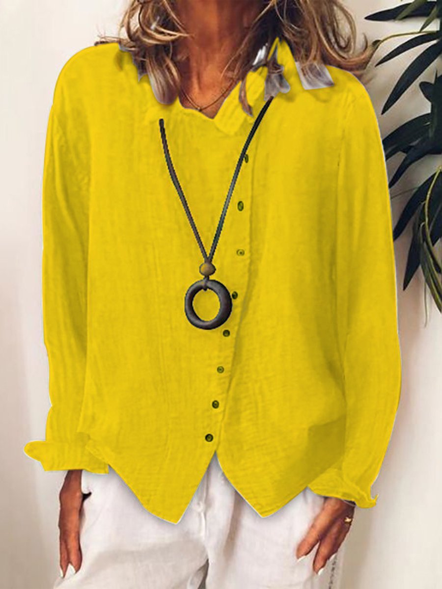 Casual Long Shirt for Women | Claire Yellow