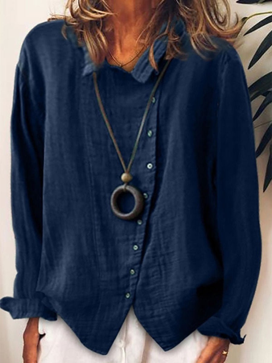 Casual Long Shirt for Women | Claire Dark blue
