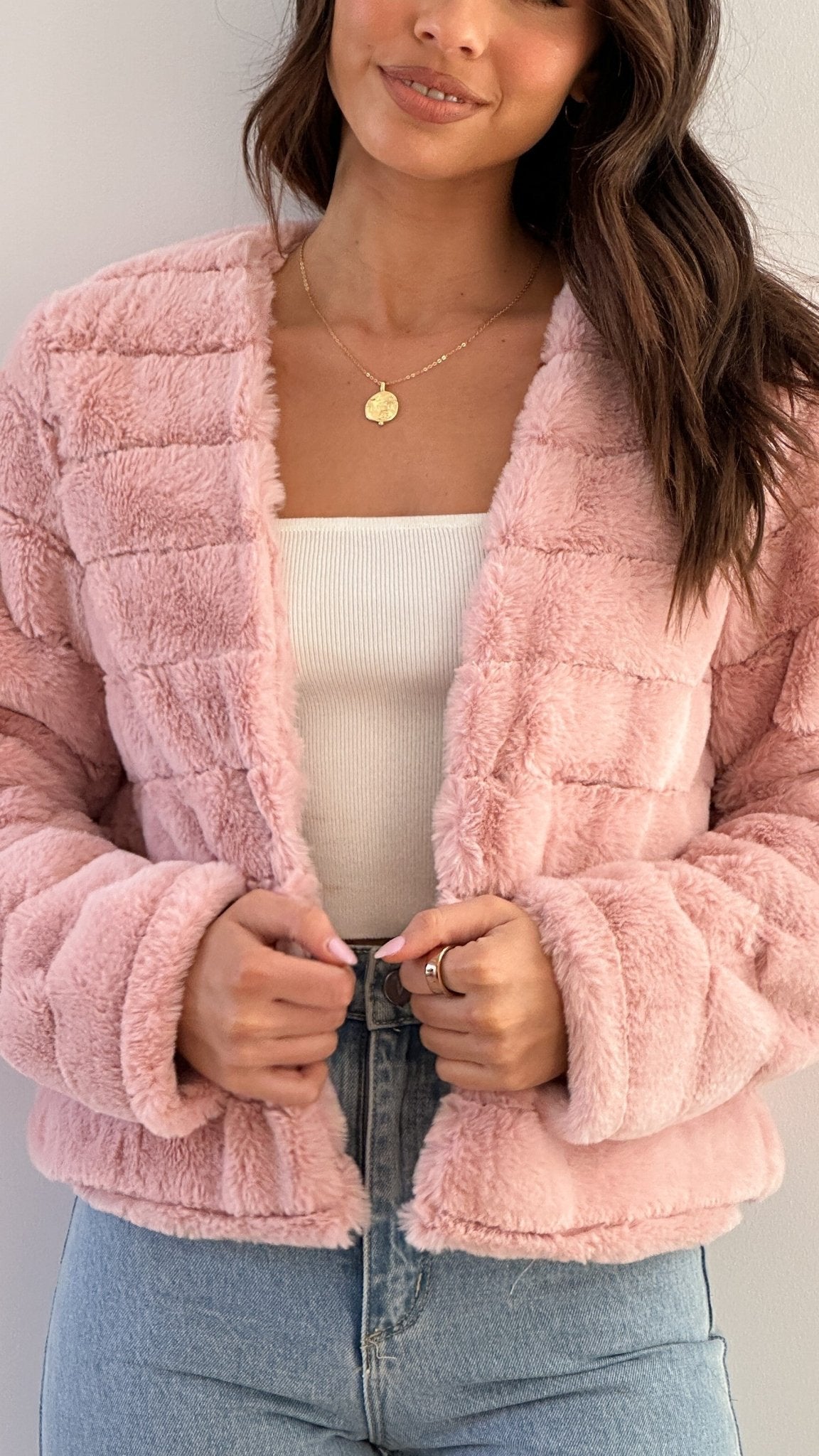 Cropped Soft Jacket Stylish Fit for Women | Lucia Pink