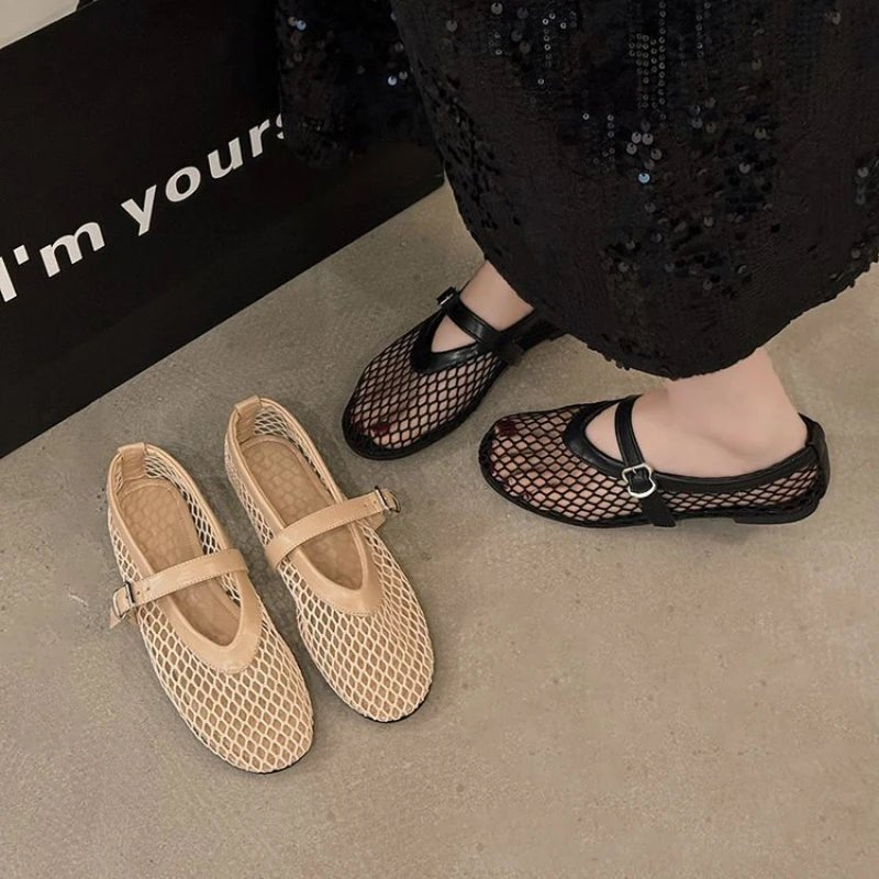 Fishnet Ballet Flats for Women | Stella