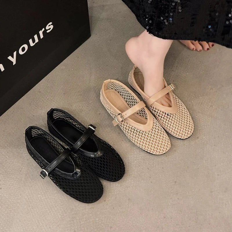 Fishnet Ballet Flats for Women | Stella