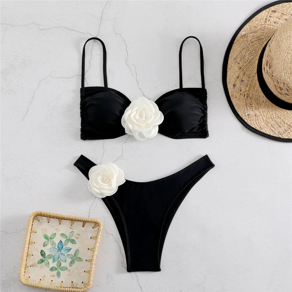 Floral Accent Bikini Set for Women | Aeloria