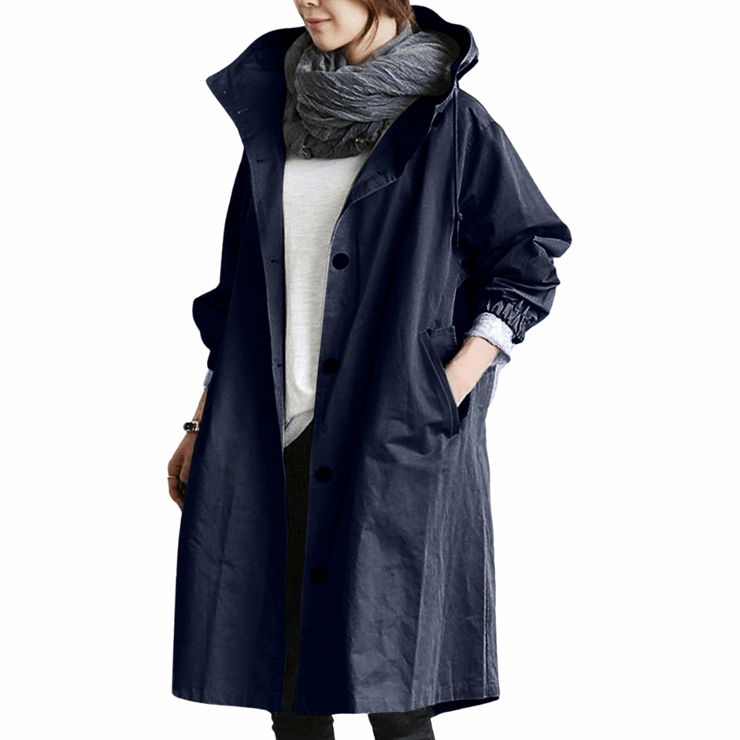 Full-Length Raincoat Lightweight Fit for Women | Evelisse Dark blue