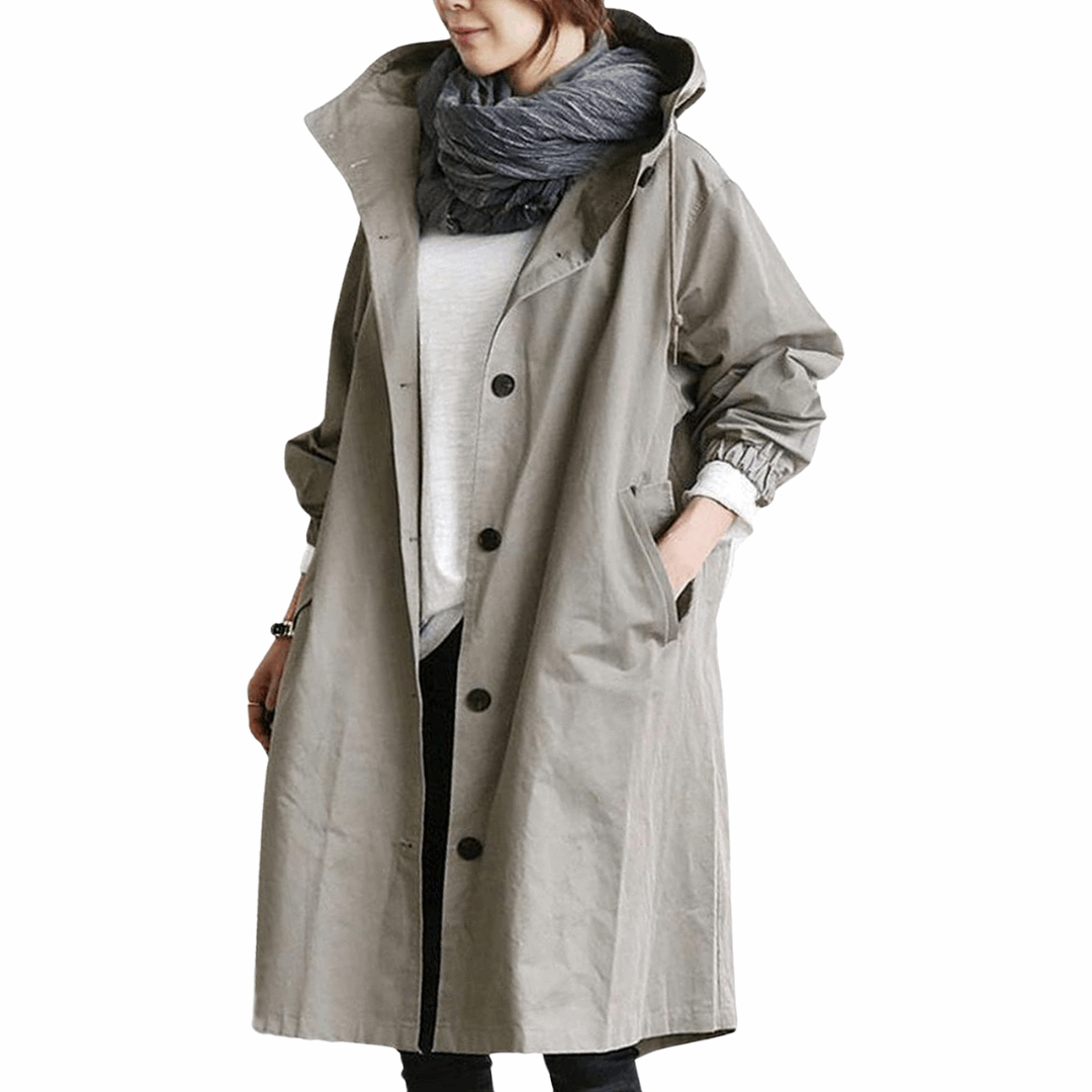Full-Length Raincoat Lightweight Fit for Women | Evelisse Gray
