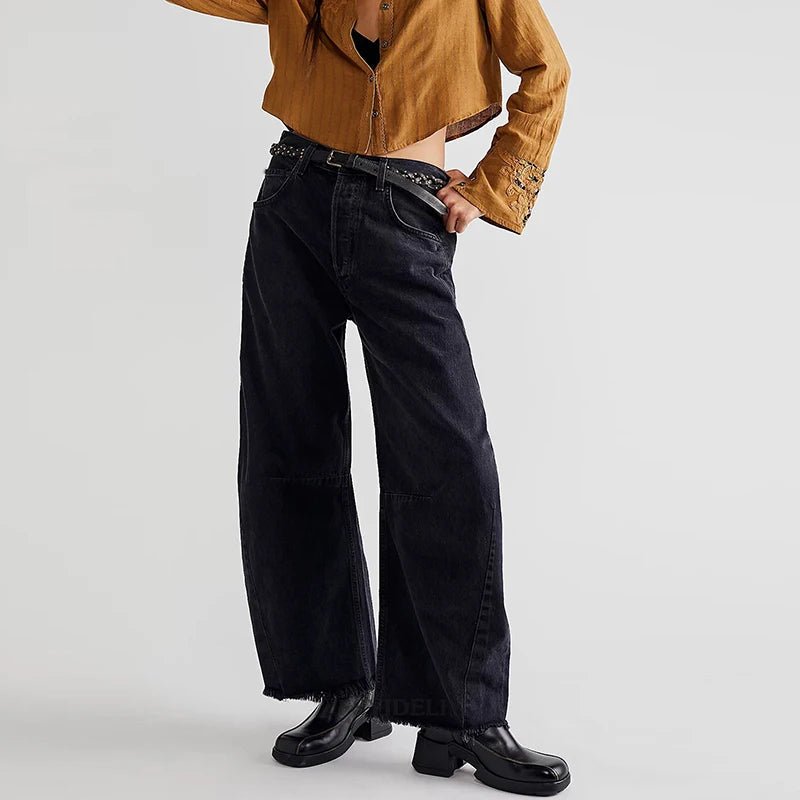 High Rise Wide Leg Jeans for Women | Oliva Dusk