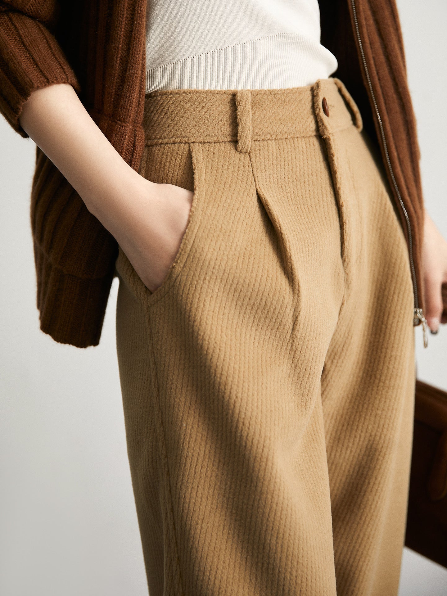 High Waist Corduroy Trousers for Women | Désirée Sand