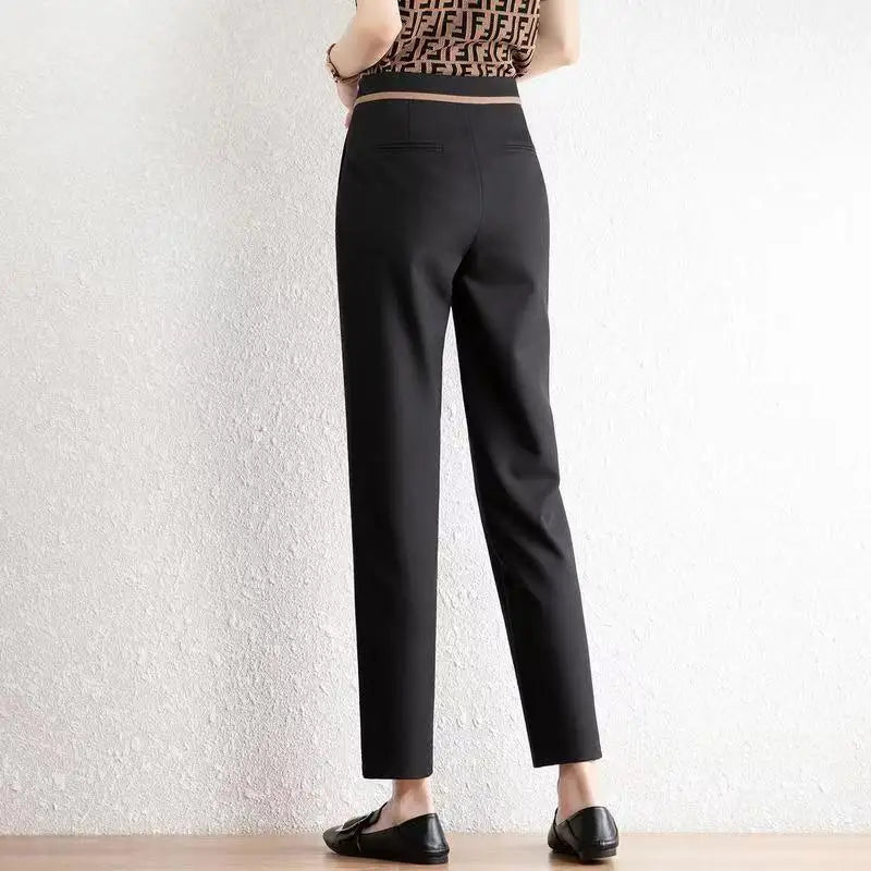 High Waist Straight Leg Trousers for Women | Veronica