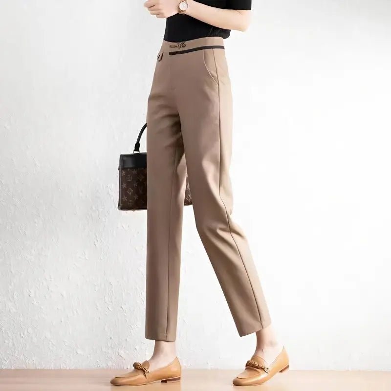 High Waist Straight Leg Trousers for Women | Veronica