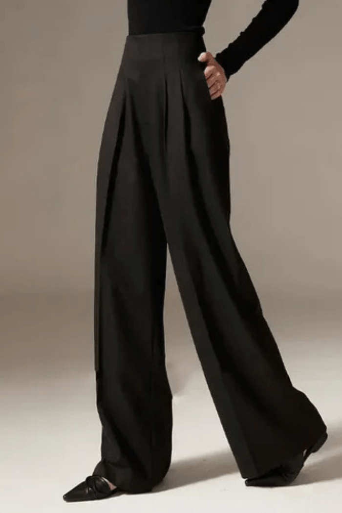 High-Waisted Wide Leg Pants for Women | Kylor Black