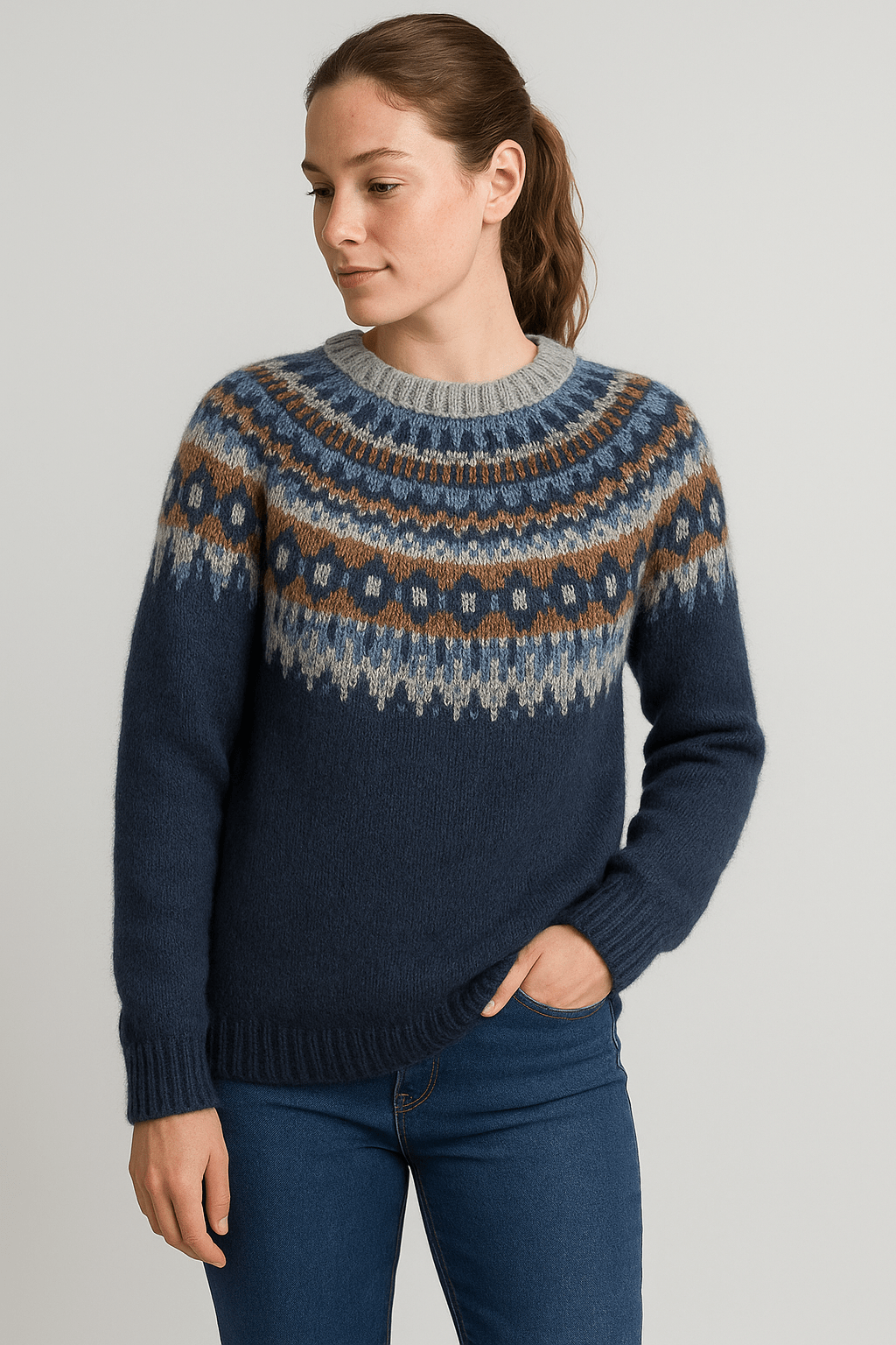 Knit Wool Jumper Relaxed Fit for Women | Elvara