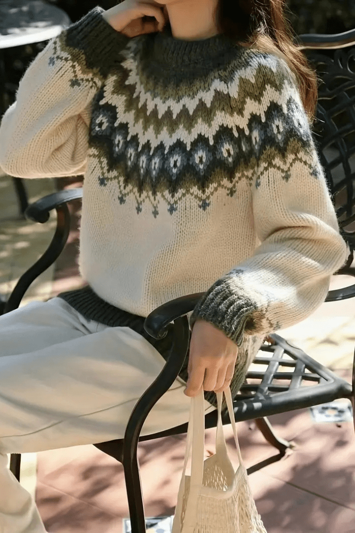 Knit Wool Jumper Relaxed Fit for Women | Elvara