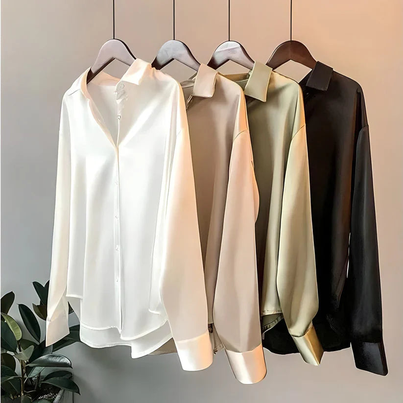 Long Sleeve Blouse Luxurious Silk for Women | Élodie