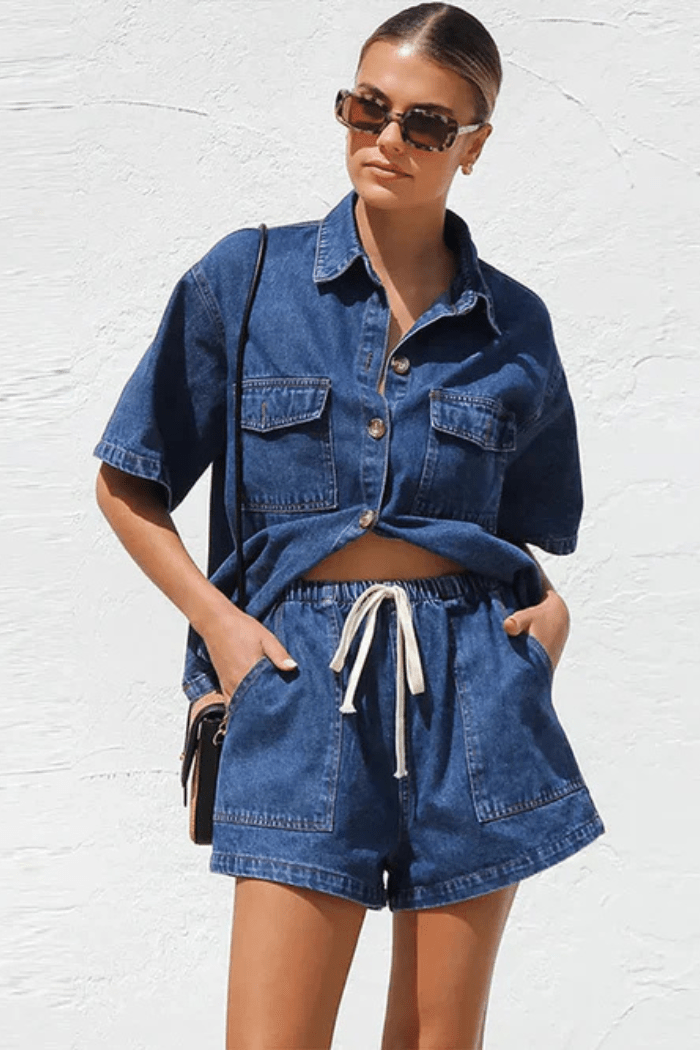 Loungewear Two Piece Set for Women | Virel Blue