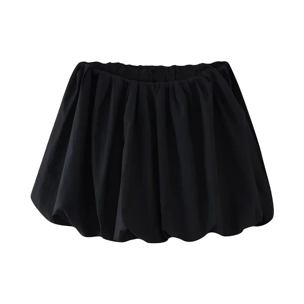 Mini Skirt with Elastic Waist for Women | Savannah Black