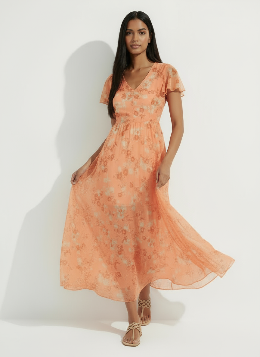 Midi Flower Dress for Women | Ophelia