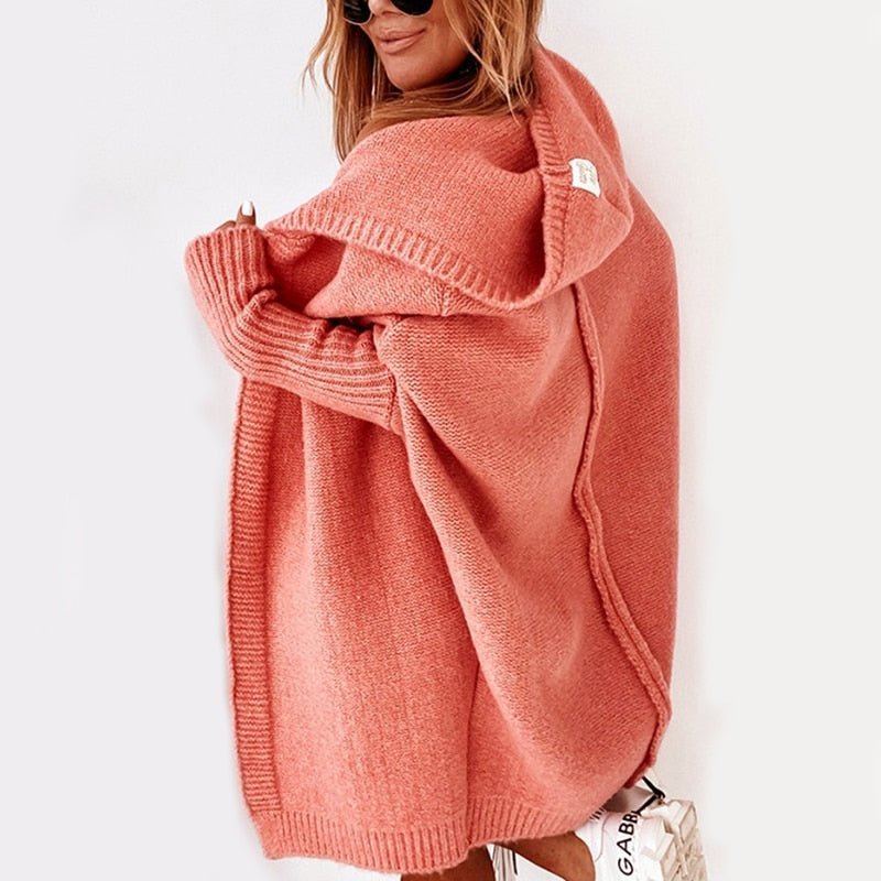 Oversized Cardigan Knit Style for Women | Maxine Orange
