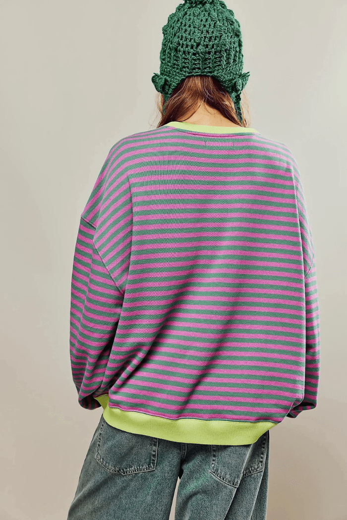 Oversized Striped Jumper Relaxed Fit for Women | Odessa