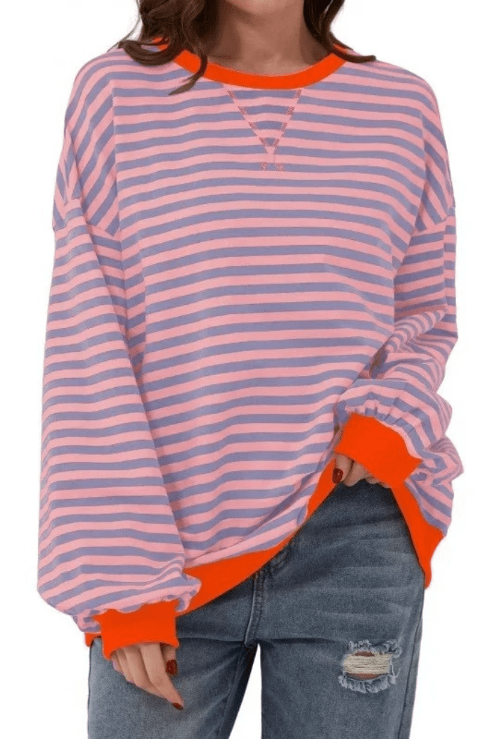 Oversized Striped Jumper Relaxed Fit for Women | Odessa