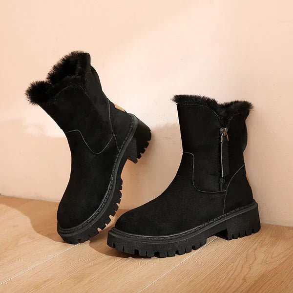 Padded Winter Boots with Fur Lining for Women | Ruth Black