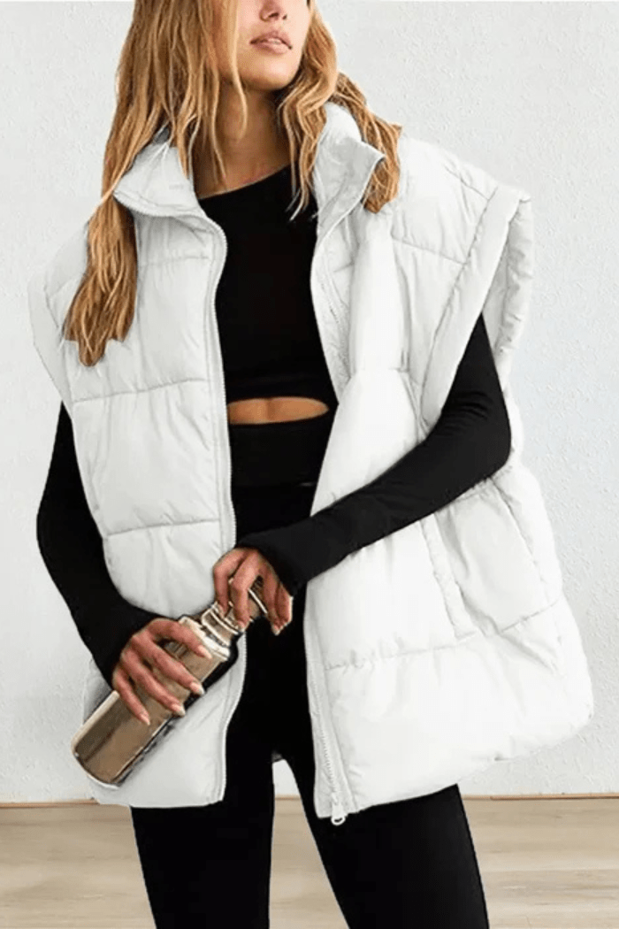 Puffer Vest Lightweight Padded for Women | Calvera White