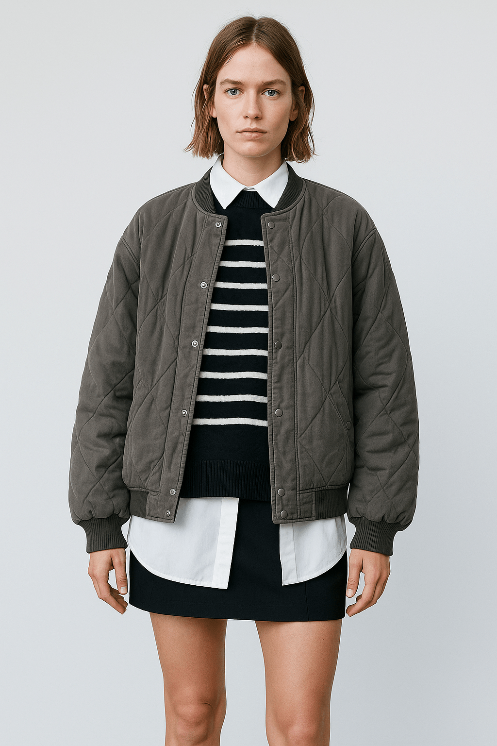 Quilted Bomber Jacket Stylish Fit for Women | Maeve