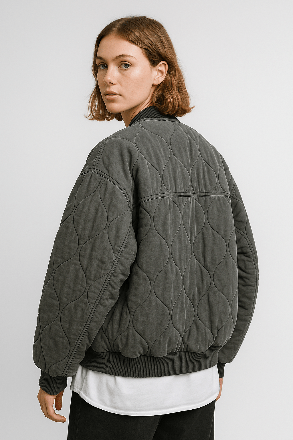 Quilted Bomber Jacket Stylish Fit for Women | Maeve Gray