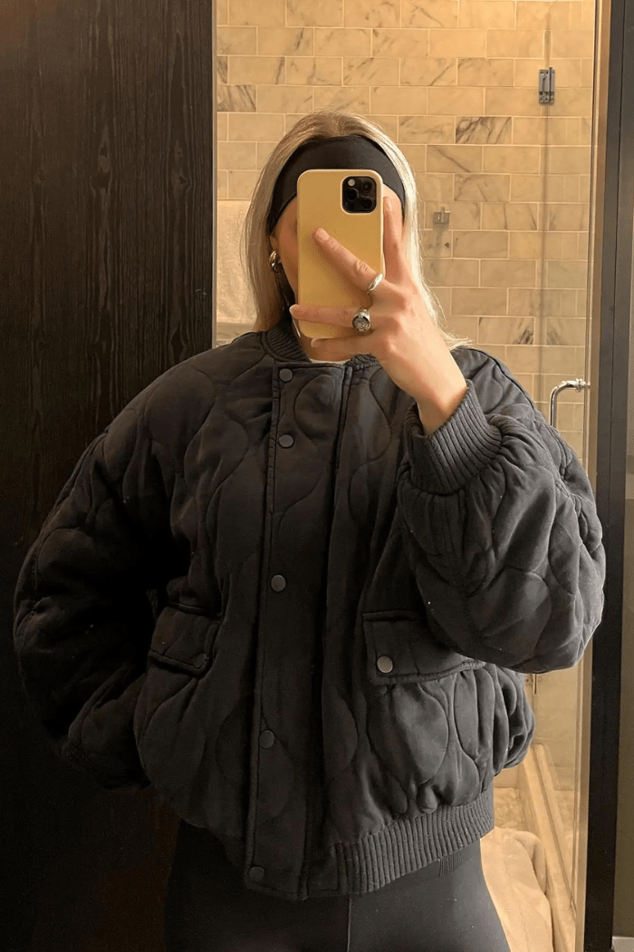 Quilted Bomber Jacket Stylish Fit for Women | Maeve