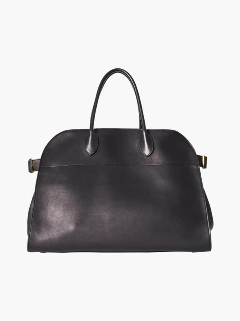 Spacious Vegan Leather Tote Bag for Women | Sandara Glazed Black
