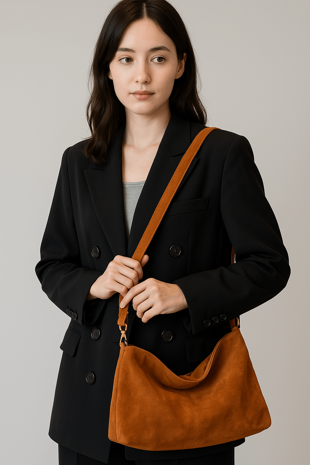 Suede Shoulder Bag Soft Oversized for Women | Marcelle