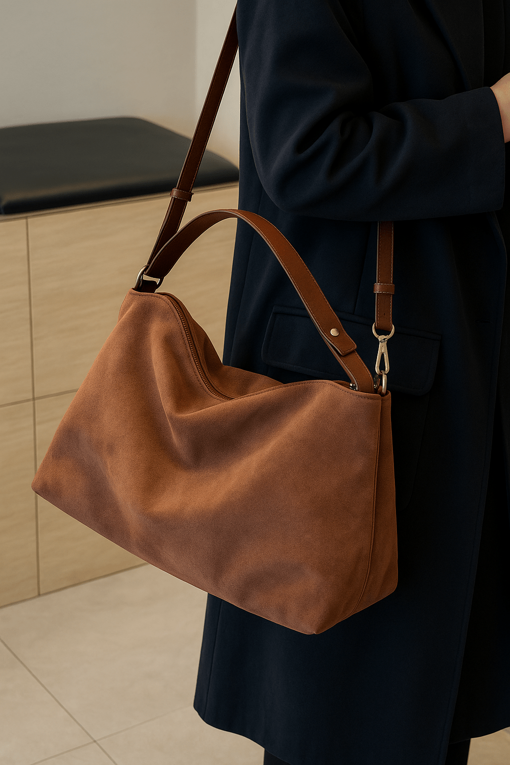 Suede Shoulder Bag Soft Oversized for Women | Marcelle