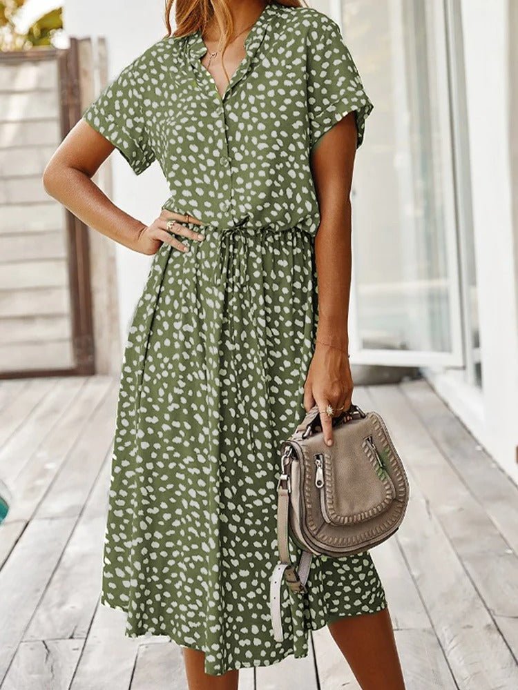 Summer Midi Dress with Print for Women | Samantha Green
