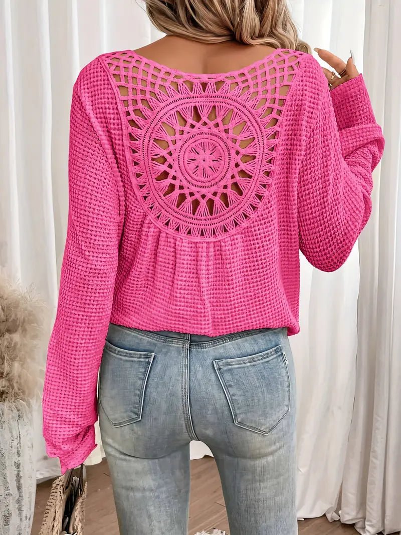 V-Neck Sweater Elegant Fit for Women | Siena Dark pink