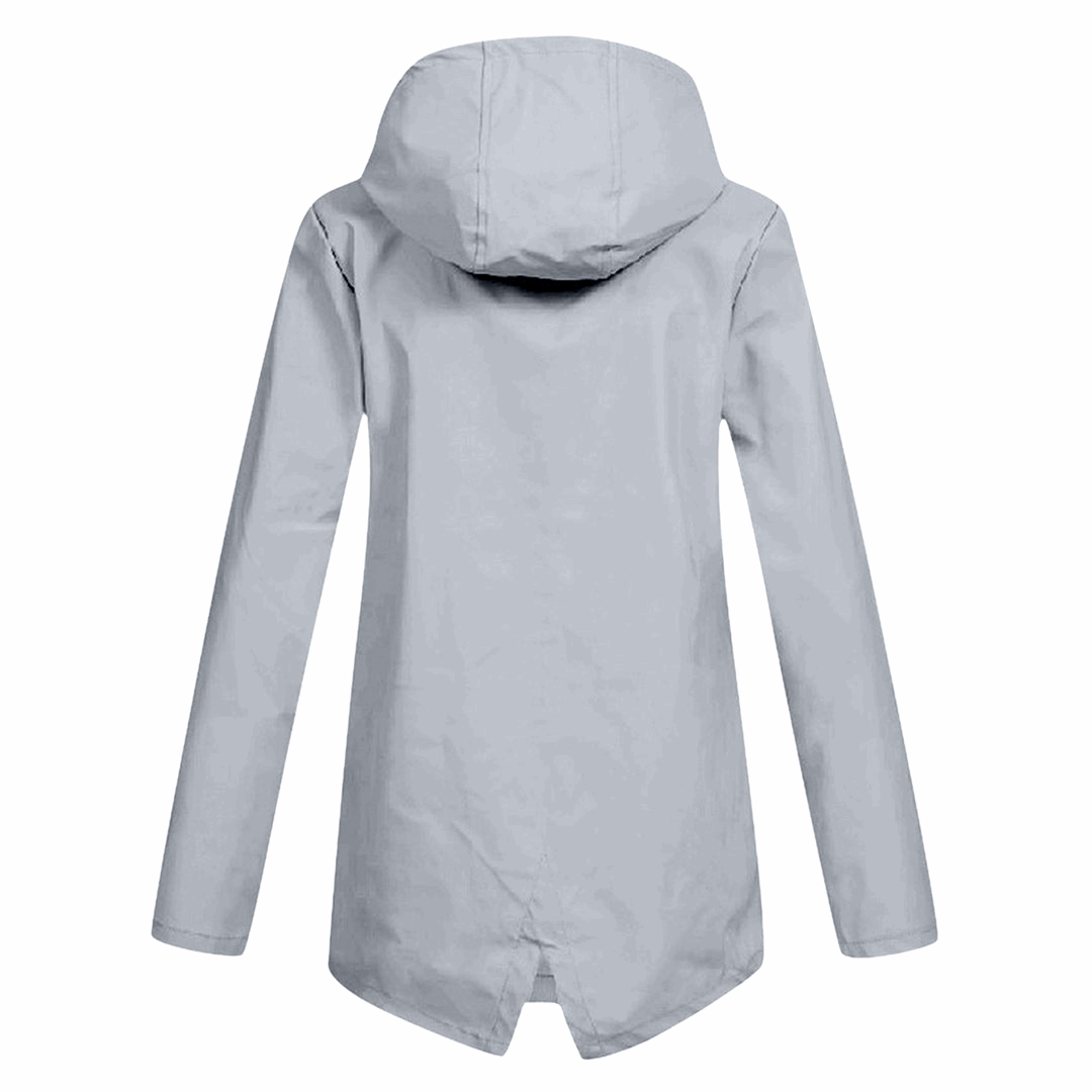 Waterproof Long Hooded Raincoat for Women | Marvina