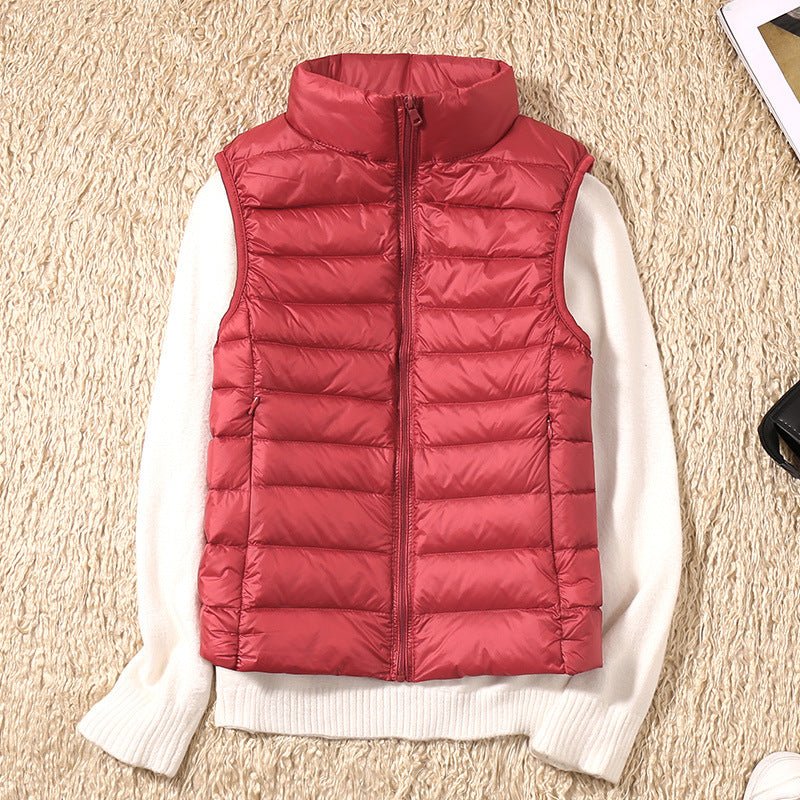 Waterproof Puffer Vest Lightweight for Women | Lora Red