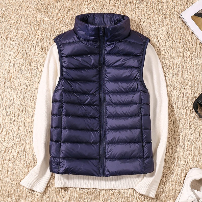 Waterproof Puffer Vest Lightweight for Women | Lora Navy blue
